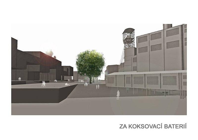 Vizualizace unikátního projektu. Moravskoslezské vědecké knihovny v bývalé koksovně v Dolní oblasti Vítkovic.