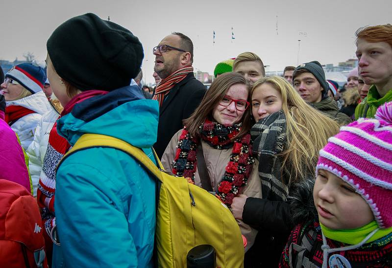 Zahájení olympijského festivalu u Ostravar Arény v Ostravě.