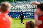 Fotbalový trénink Bohumínských fotbalistů s brankářem Tomášem Vaclíkem.Na fotografii Tomáš Vaclík