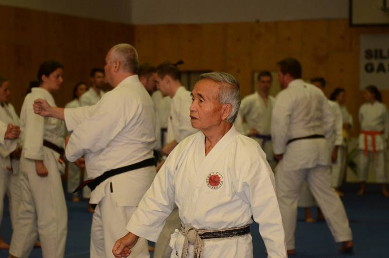 Karatistického semináře Silesia Gasshuku 2017 v Jeseníkách, se první červnový víkend zúčastnil také drobný osmasedmdesátiletý Shihana Masarua Miury, velmistr karate, který pocházejí ze staré japonské samurajské rodiny.