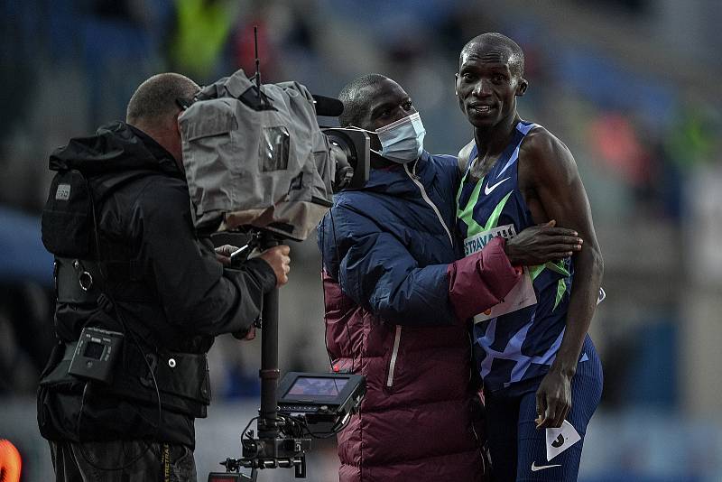 Zlatá tretra, atletický mítink kategorie Continental Tour - Gold, 19. května 2021 v Ostravě. Joshua Cheptegei (UGA), 3000 m muži.