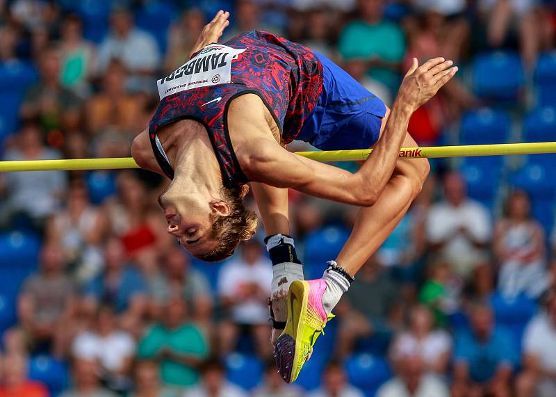 56. ročník atletického mítinku Zlatá tretra, který se konal 28. června 2017 v Ostravě. Na snímku Gianmarco Tamberi.