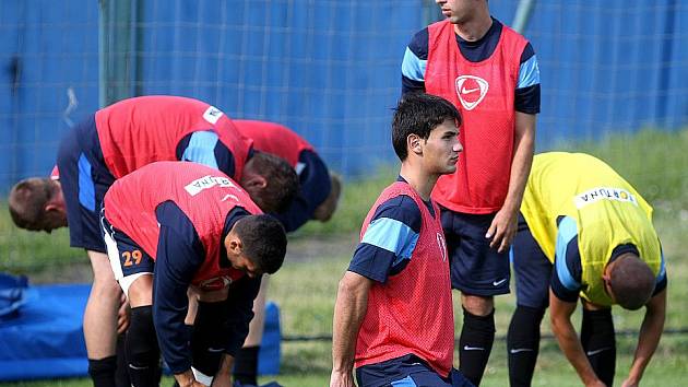 Trénink FC Baníku Ostrava. 