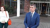 Andrej Babiš po jednání na OKD, 24. dubna 2018