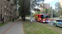 Tři jednotky hasičů zasahovaly v neděli odpoledne v pětipatrovém bytovém domě v Porubě u požáru kuchyně.