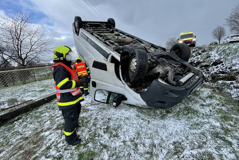 Dopravní nehoda v Řepištích, 8. března 2021.