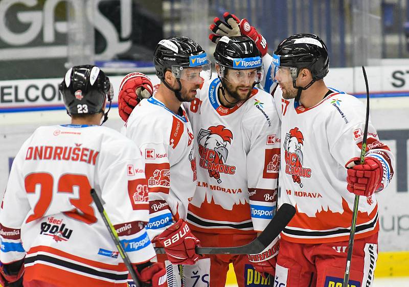 Utkání dohrávky 6. kola extraligy Vítkovice Ridera - Olomouc 24. listopadu v Ostravě (2. třetina).