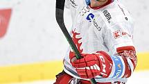 Utkání 8. kola hokejové extraligy: HC Vítkovice Ridera - HC Oceláři Třinec, 20. října 2021 V Ostravě. Miloš Roman z Třince.