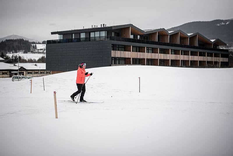 Běžecké trasy v Prosper Golf Resort Čeladná, 29. ledna 2022.