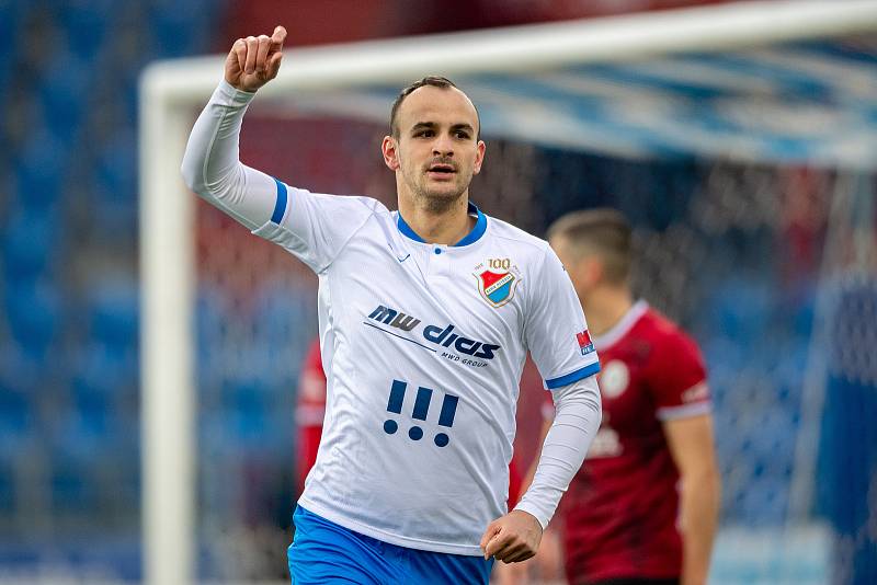 Utkání 17. kola Fortuna ligy mezi FC Baník Ostrava - SK Dynamo České Budějovice. 5. prosince 2021 v Ostravě.