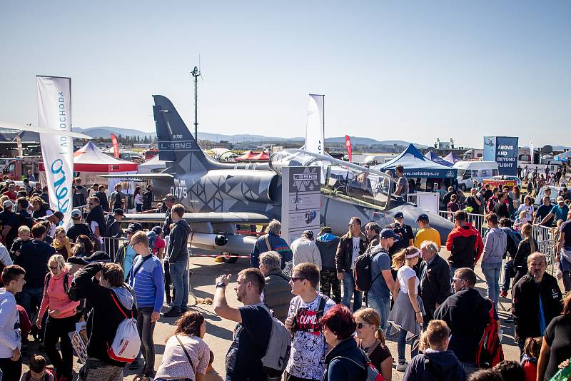 Dny NATO a Dny Vzdušných sil Armády ČR, 22. září 2019 na letišti v Mošnově. Na snímku Aero L-39NG.