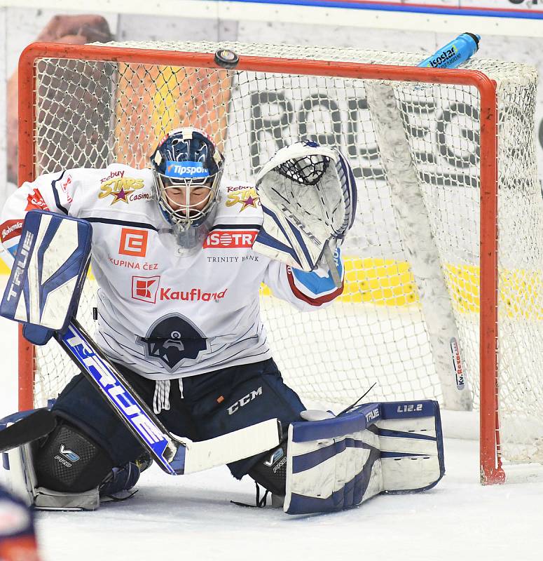 Hokejisté Vítkovic v utkání 46. kola extraligy proti Kladnu.