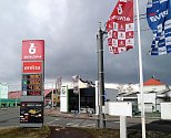 Čerpací stanice Benzina v Ostravě-Přívoze.