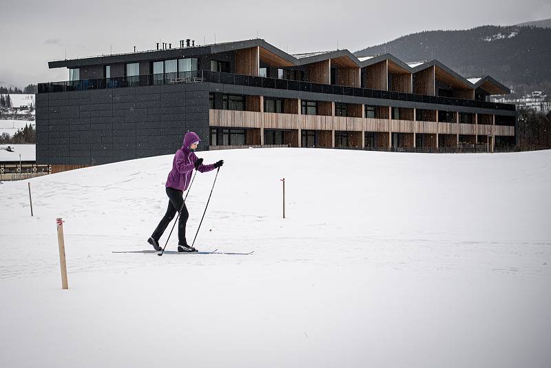 Běžecké trasy v Prosper Golf Resort Čeladná, 29. ledna 2022.