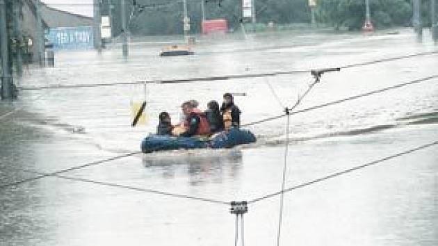 Ilustrační foto z povodně v Ostravě roku 1997