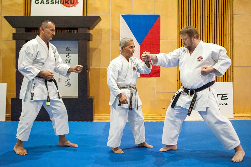 Karatistického semináře Silesia Gasshuku 2017 v Jeseníkách, se první červnový víkend zúčastnil také drobný osmasedmdesátiletý Shihana Masarua Miury, velmistr karate, který pocházejí ze staré japonské samurajské rodiny.
