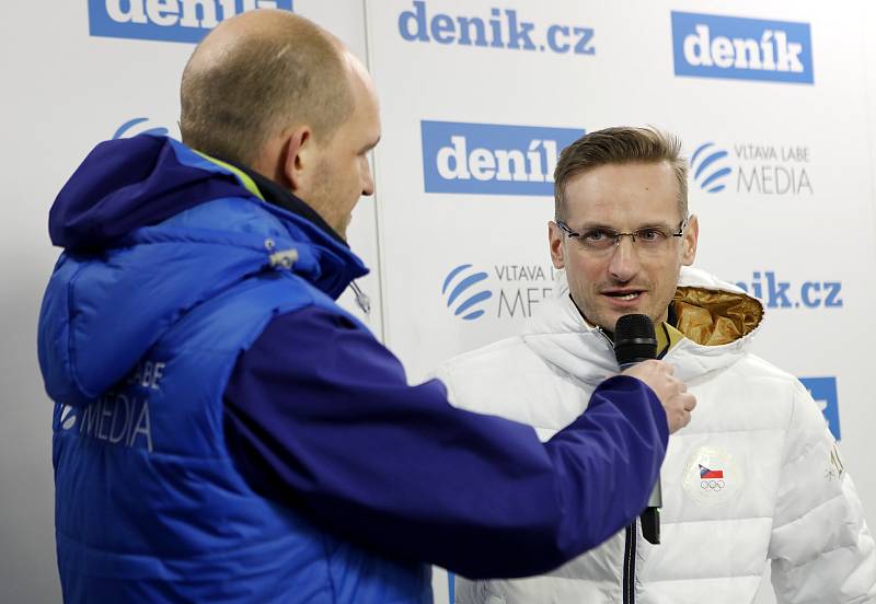 Olympijský festival u Ostravar Arény v Ostravě. Skokan na lyžích Jakub Janda v Zóně Deníku