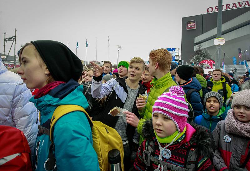 Zahájení olympijského festivalu u Ostravar Arény v Ostravě.