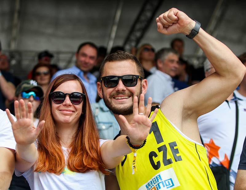 FIVB Světové série v plážovém volejbalu J&T Banka Ostrava Beach Open, 1. června 2019 v Ostravě. Na snímku fanoušci.