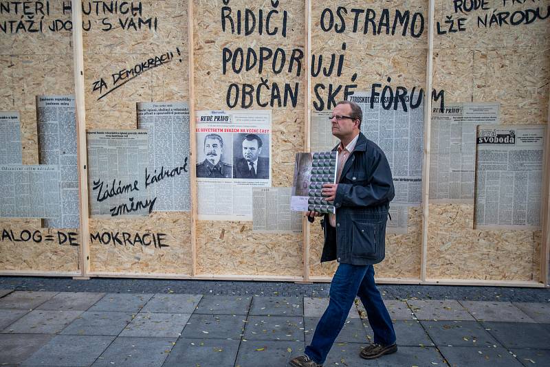 Víkend v Ostravě se nese ve znamení oslav 30. výročí sametové revoluce. Na snímku Masarykovo náměstí, sobota 16. listopadu 2019.