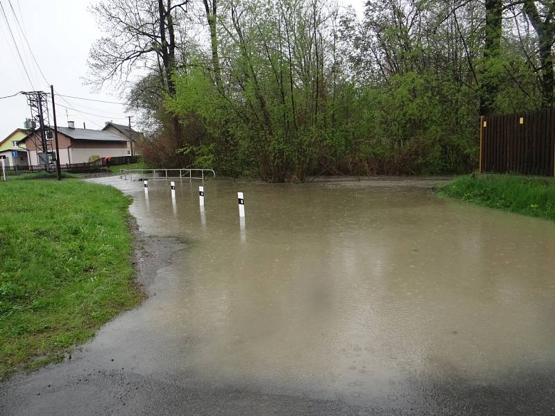 Následky zaplavení v Polance nad Odrou. 
