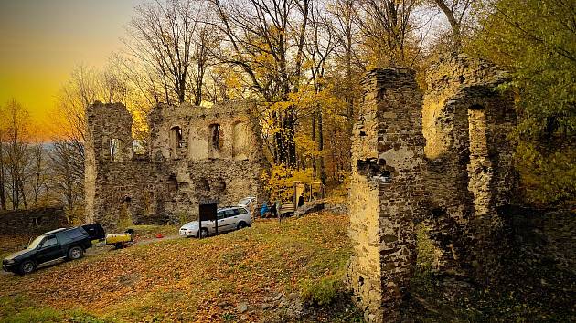 Zřícenina hradu Vikštejn, podzim 2021