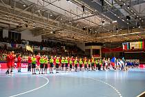 Česko - Estonsko, utkání skupiny 3 kvalifikace o postup na mistrovství Evropy 2024 házenkářů, 12. října 2022, Ostrava.
