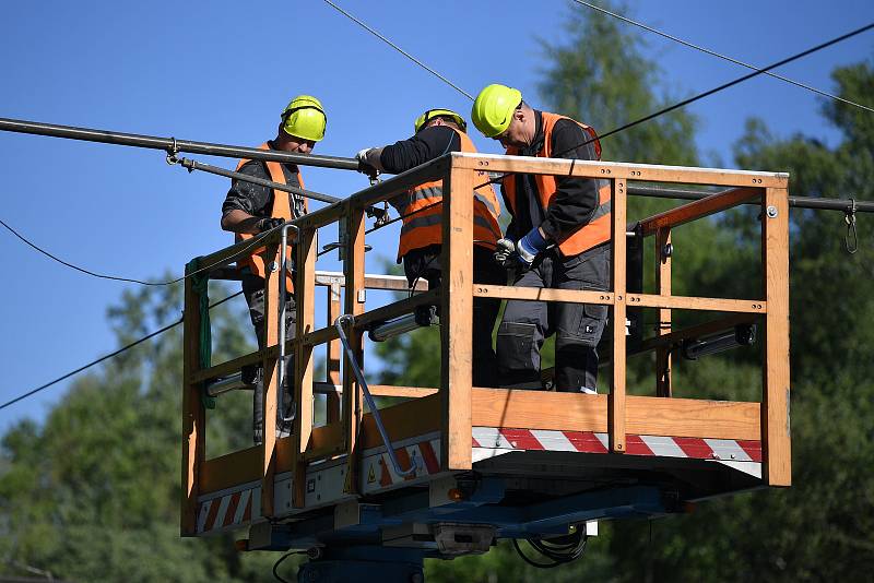 V Ostravě zahořela tramvaj.