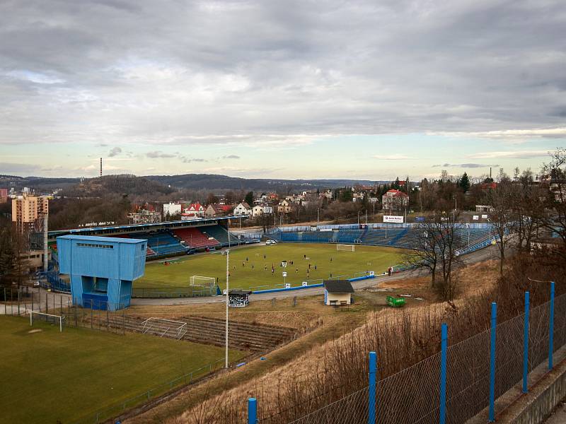 Stadion Bazaly v Ostravě, únor 2017. Ilustrační foto.