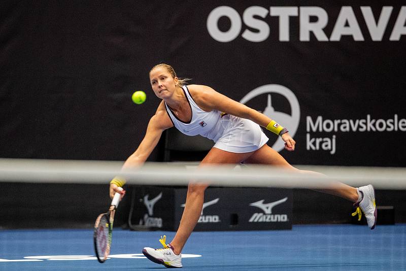 Tenisový turnaj žen WTA Agel Open 2022, 4. října 2022, Ostrava. Shelby Rogersová (USA) (na snímku) - Barbora Krejčíková (ČR).