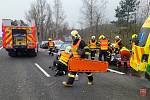 Jedna z nehod, které se od pátku do pondělí staly v Moravskoslezském kraji. Foto se svolením HZS MSK