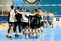 Zápas 2. kola extraligy volejbalistů VK Ostrava - Black Volley Beskydy 1:3.