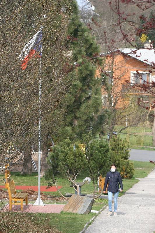 Ludgeřovice v době nouzového stavu a omezeného pohybu obyvatelstva kvůli koronavirové nákaze.