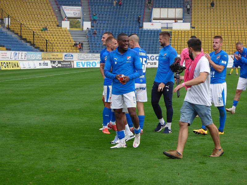 Fotbalisté Baníku Ostrava v Teplicích.