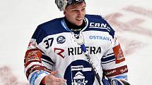 Utkání 3. kola hokejové extraligy: HC Oceláři Třinec - HC Vítkovice Ridera, 15. prosince 2020 v Třinci. brankář Daniel Dolejš z Vítkovic.