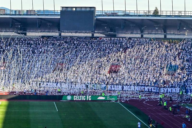 Baník Ostrava při výročním utkání s Celtikem Glasgow.