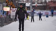 Olympijský festival u Ostravar Arény, 12. února 2018 v Ostravě. Běžky.