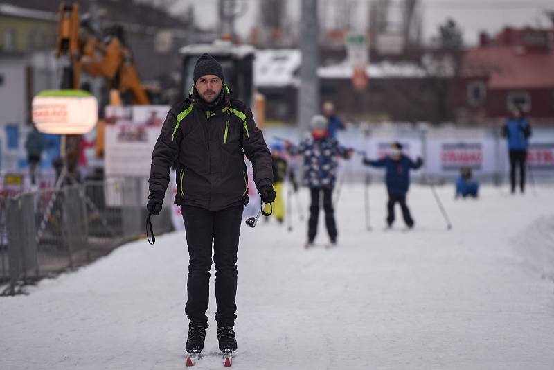 Olympijský festival u Ostravar Arény, 12. února 2018 v Ostravě. Běžky.