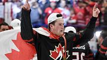 Mistrovství světa hokejistů do 20 let, finále: Rusko - Kanada, 5. ledna 2020 v Ostravě. Na snímku radost hráče Alexis Lafreniere.