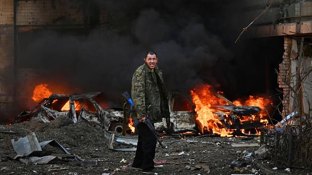 Obrázky dokumentující situaci na Ukrajině po ruském vpádu.