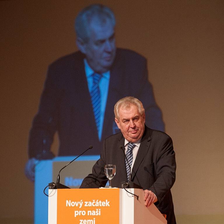 Prezident Miloš Zeman na 37. sjezdu ČSSD v multifunkční aule Gong v Ostravě