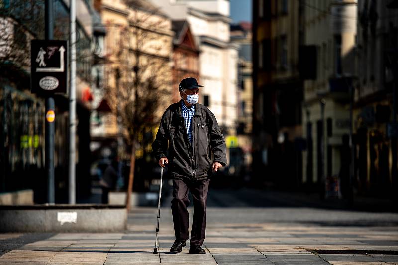 Snímek z období, kdy svět zasáhla pandemie koronaviru. 19. března 2020, Ostrava.