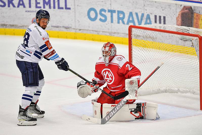 Přípravný hokejový zápas: HC Vítkovice Ridera - HC Oceláři Třinec, 9.srpna 2022, Ostrava.