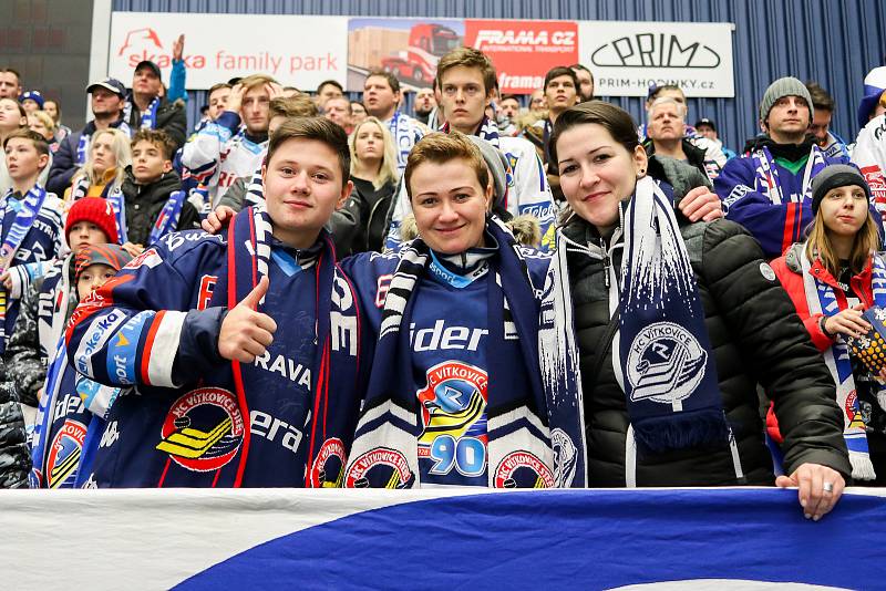 Utkání 34. kola hokejové extraligy: HC Vítkovice Ridera - HC Oceláři Třinec, 12. ledna 2019 v Ostravě.