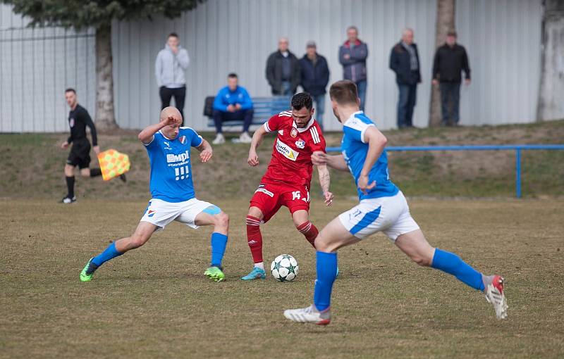 Velké Meziříčí - Baník Ostrava B (21. kolo MSFL, 27. 3. 2022).