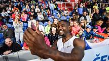 Justin Gatlin na 57. ročník Zlaté tretry Ostrava.