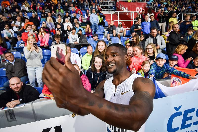 Justin Gatlin na 57. ročník Zlaté tretry Ostrava.