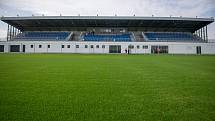 Stadion Bazaly těsně před dokončením, 7. října 2019 v Ostravě.