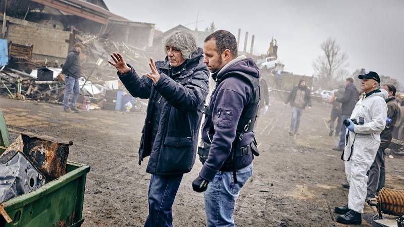 Snímek z natáčení druhého dílu krimiseriálu České televize Místo činu Ostrava.