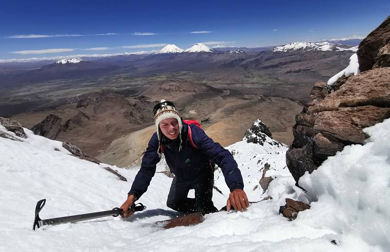 Sajama, výstup na nejvyšší bolivijskou horu.